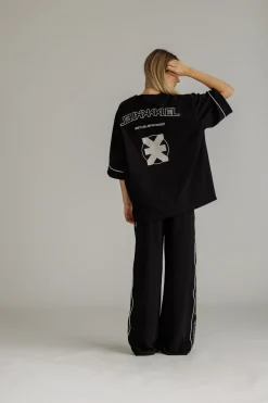 Best Karo Kauer Baseballshirt Black