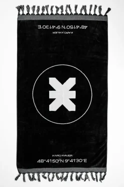 Outlet Karo Kauer Beach Towel Black Logo