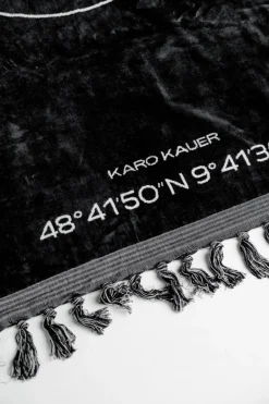 Outlet Karo Kauer Beach Towel Black Logo