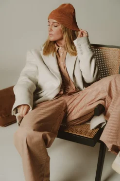 Fashion Karo Kauer Beanie Brown