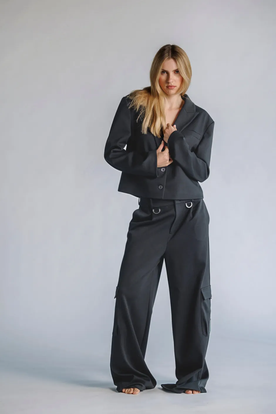 New Karo Kauer Blazer Short Dark Grey