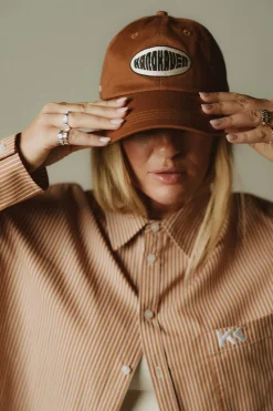 Fashion Karo Kauer Cap Brown