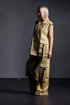 Outlet Karo Kauer Cargo Pants Khaki