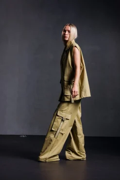 Outlet Karo Kauer Cargo Pants Khaki