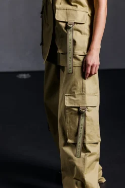 Outlet Karo Kauer Cargo Pants Khaki