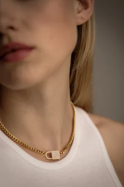 Clearance Karo Kauer Chain Lock Gold