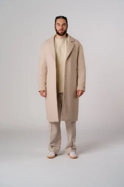 Best Karo Kauer Coat Beige Melange