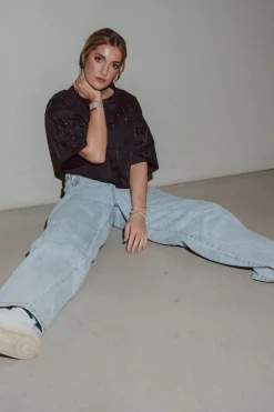 Online Karo Kauer Cropped Blouse Glitter