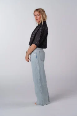 Online Karo Kauer Cropped Blouse Glitter