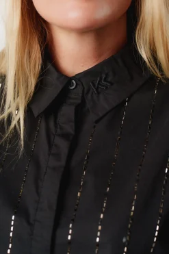 Online Karo Kauer Cropped Blouse Glitter