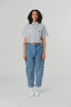 Sale Karo Kauer Cropped Blouse Striped