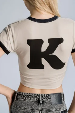 Clearance Karo Kauer Cropped Ringer Shirt