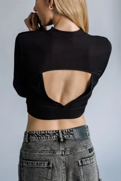 Sale Karo Kauer Cropped Shirt Black
