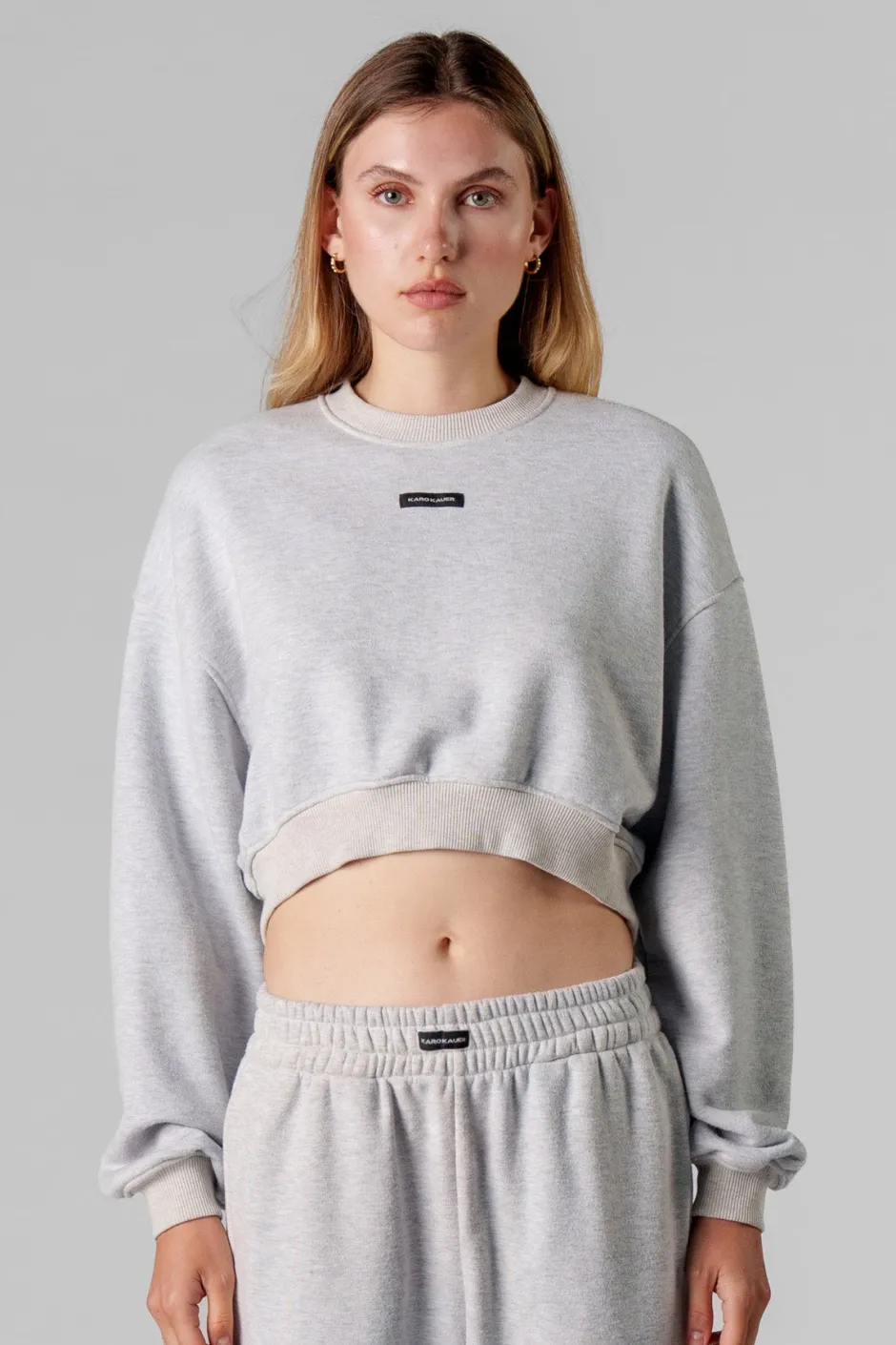 Hot Karo Kauer Cropped Sweater Melange