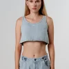 Best Karo Kauer Denim Cropped Top