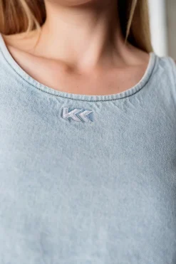 Best Karo Kauer Denim Cropped Top