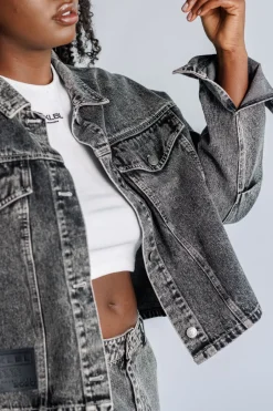 Online Karo Kauer Denim Jacket Black