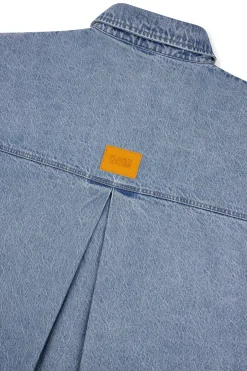 Fashion Karo Kauer Denim Overshirt Blue