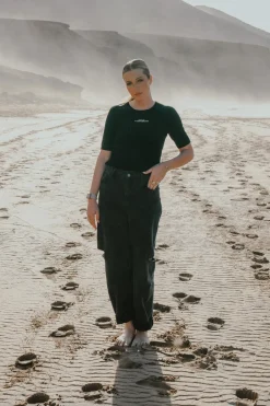 New Karo Kauer Denim Pants Black Cut Out