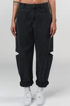 New Karo Kauer Denim Pants Black Cut Out