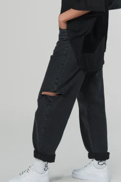 Clearance Karo Kauer Denim Pants Black Cut Out Petite