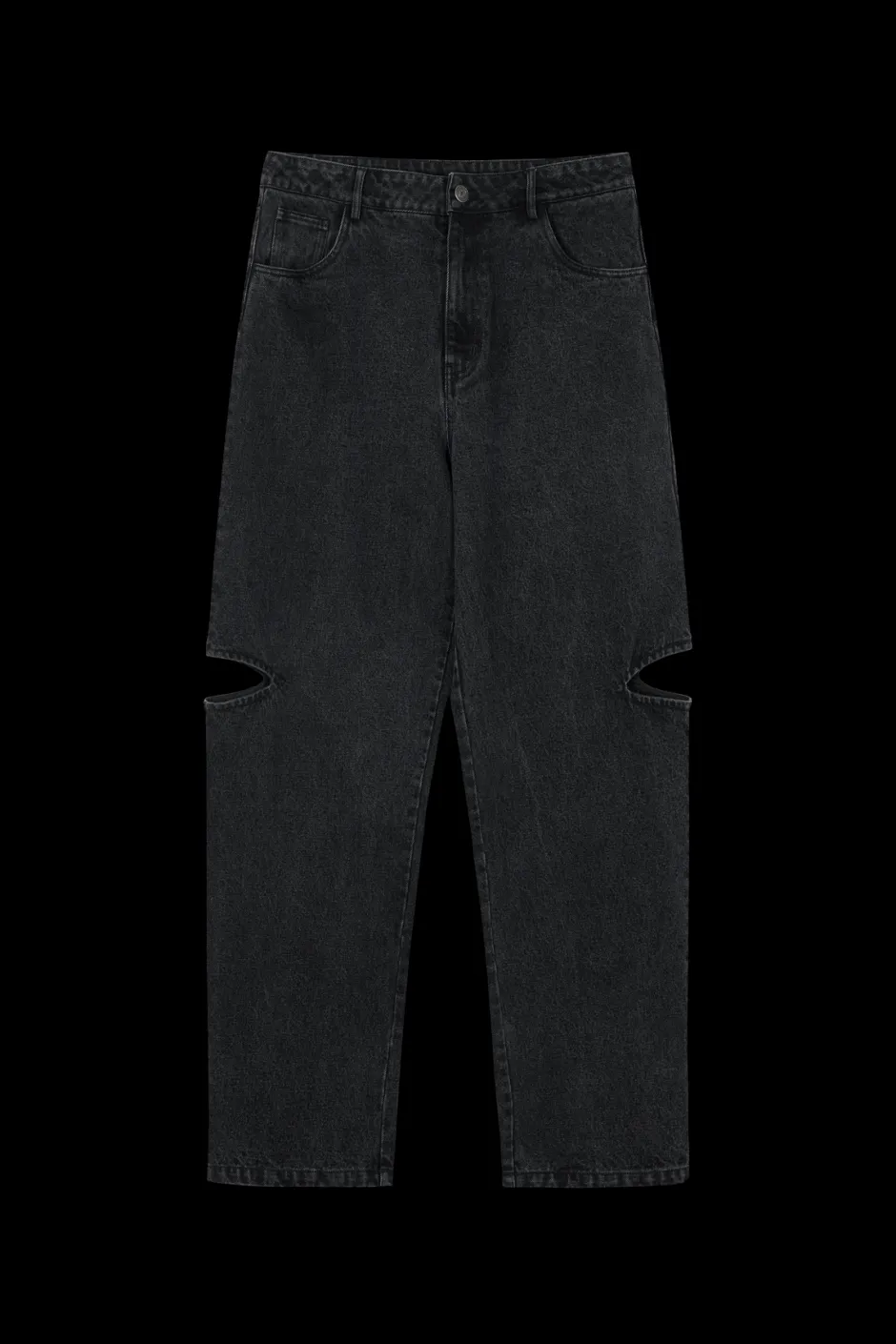 Clearance Karo Kauer Denim Pants Black Cut Out Petite