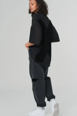 Clearance Karo Kauer Denim Pants Black Cut Out Petite