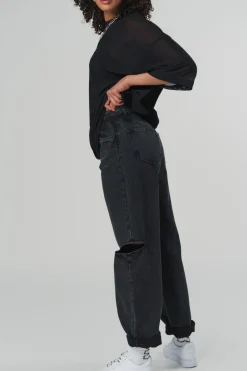 Clearance Karo Kauer Denim Pants Black Cut Out Petite