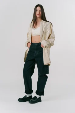 New Karo Kauer Denim Pants Black Cut Out