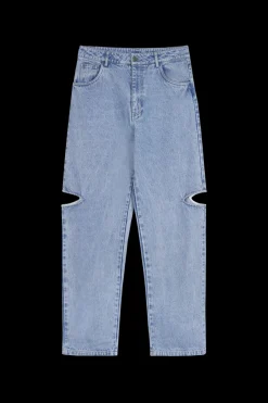Best Karo Kauer Denim Pants Blue Cut Out Petite