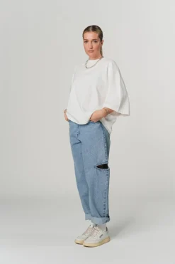 Best Karo Kauer Denim Pants Blue Cut Out Petite