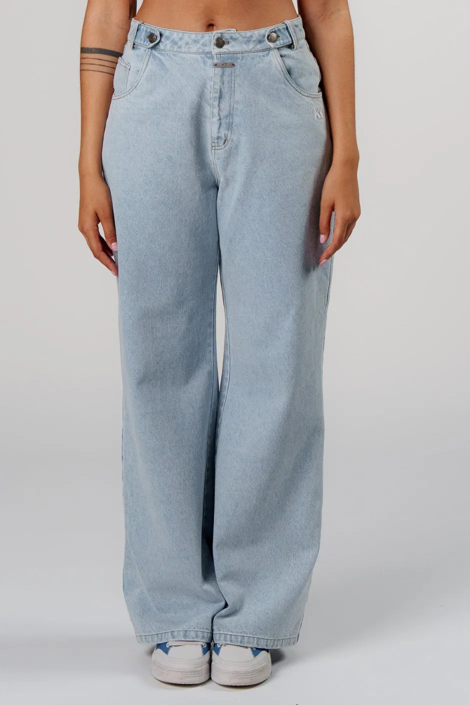 Outlet Karo Kauer Denim Pants Light Blue