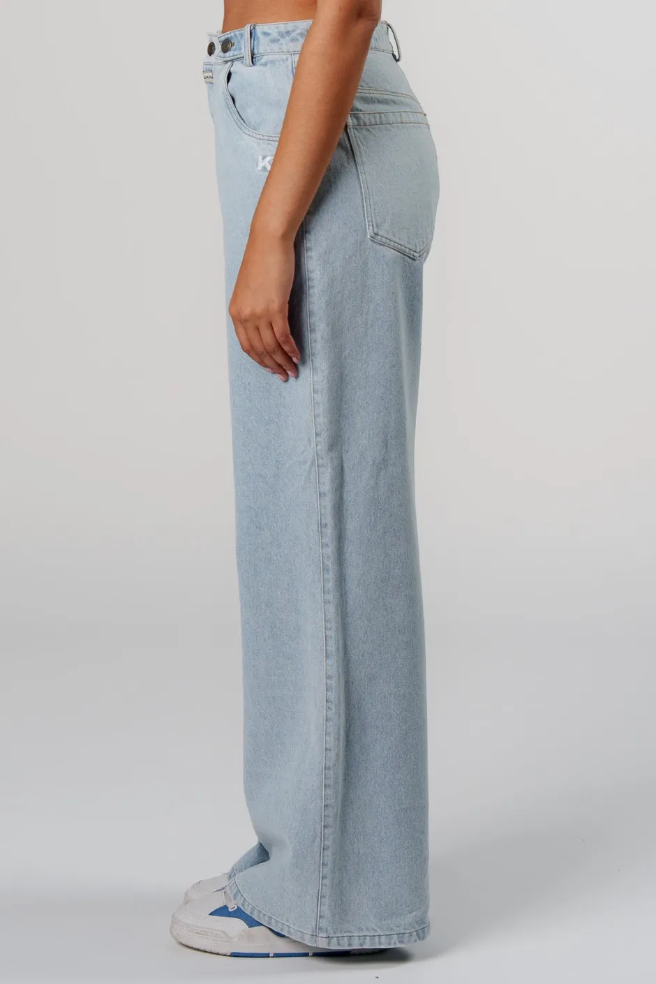 Outlet Karo Kauer Denim Pants Light Blue