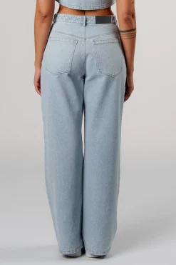 Outlet Karo Kauer Denim Pants Light Blue