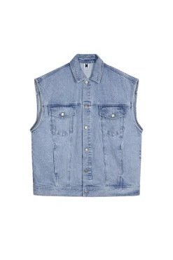 Clearance Karo Kauer Denim Vest Blue