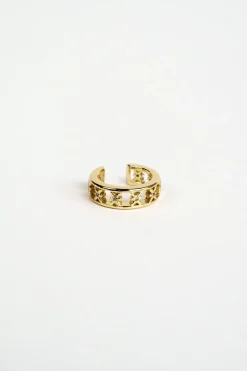 Fashion Karo Kauer Earcuff Logo Gold