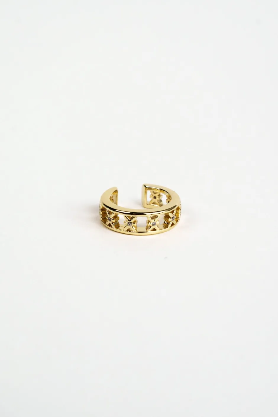 Fashion Karo Kauer Earcuff Logo Gold