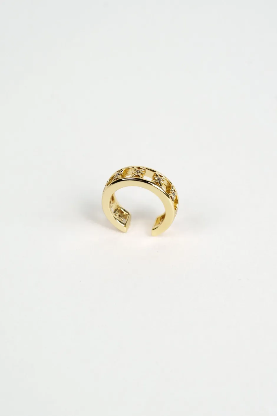 Fashion Karo Kauer Earcuff Logo Gold