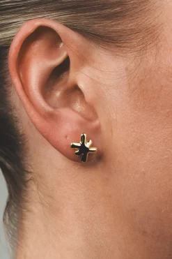 Hot Karo Kauer Earring Logo Gold