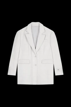 Outlet Karo Kauer Fake Fur Blazer Light Grey