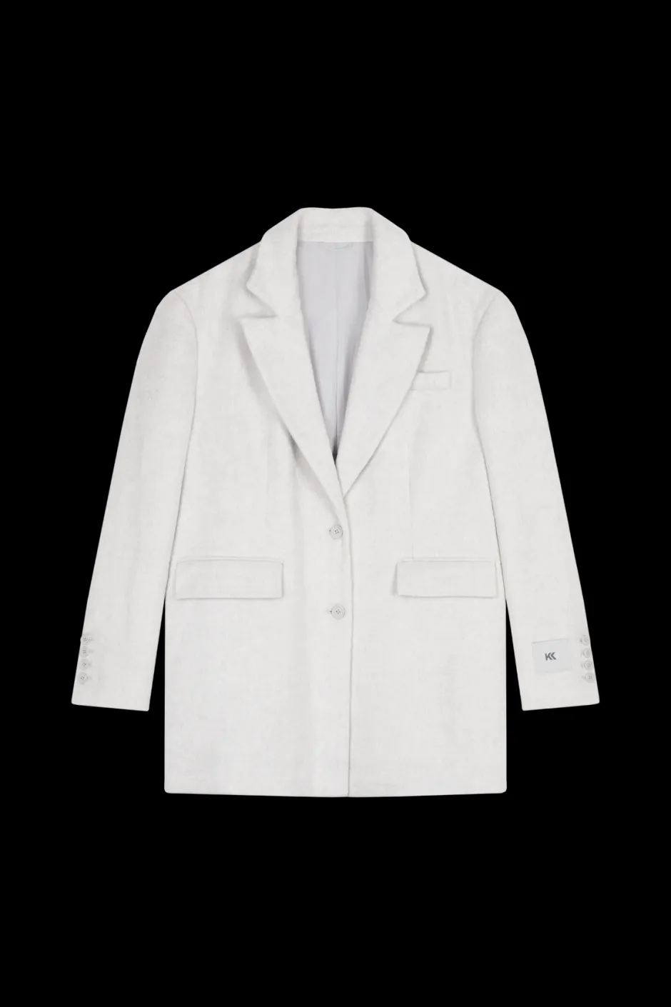 Outlet Karo Kauer Fake Fur Blazer Light Grey