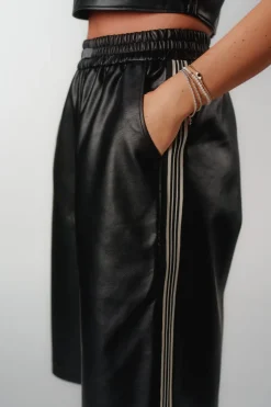 Online Karo Kauer Faux Leather Bermuda Shorts