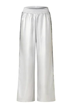 New Karo Kauer Faux Leather Pants Silver