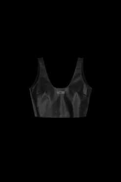 Outlet Karo Kauer Faux Leather Top