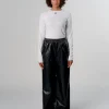 Hot Karo Kauer Faux Leather Trackpants Black