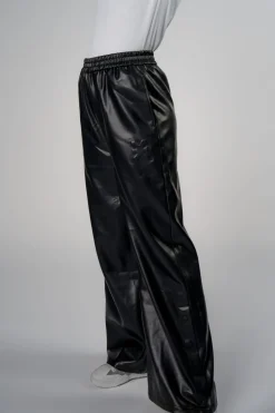 Hot Karo Kauer Faux Leather Trackpants Black
