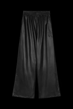 Hot Karo Kauer Faux Leather Trackpants Black