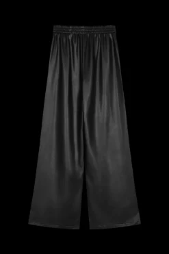 Hot Karo Kauer Faux Leather Trackpants Black