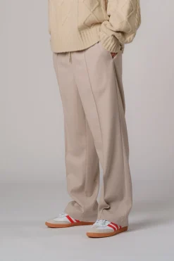 Outlet Karo Kauer Formal Pants Beige Melange