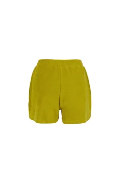 Fashion Karo Kauer Frottee Shorts Olive